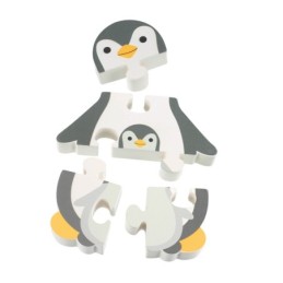 Puzzle Pinguin din lemn,...