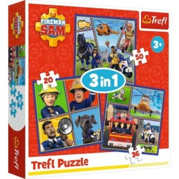 PUZZLE TREFL 3IN1 POMPIERUL...