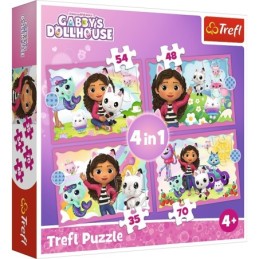 PUZZLE TREFL 4IN1 GABBYS...