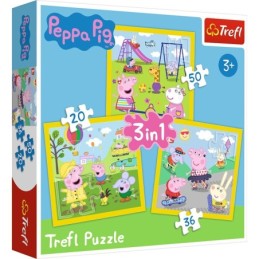 PUZZLE TREFL 3IN1 PEPPA PIG...